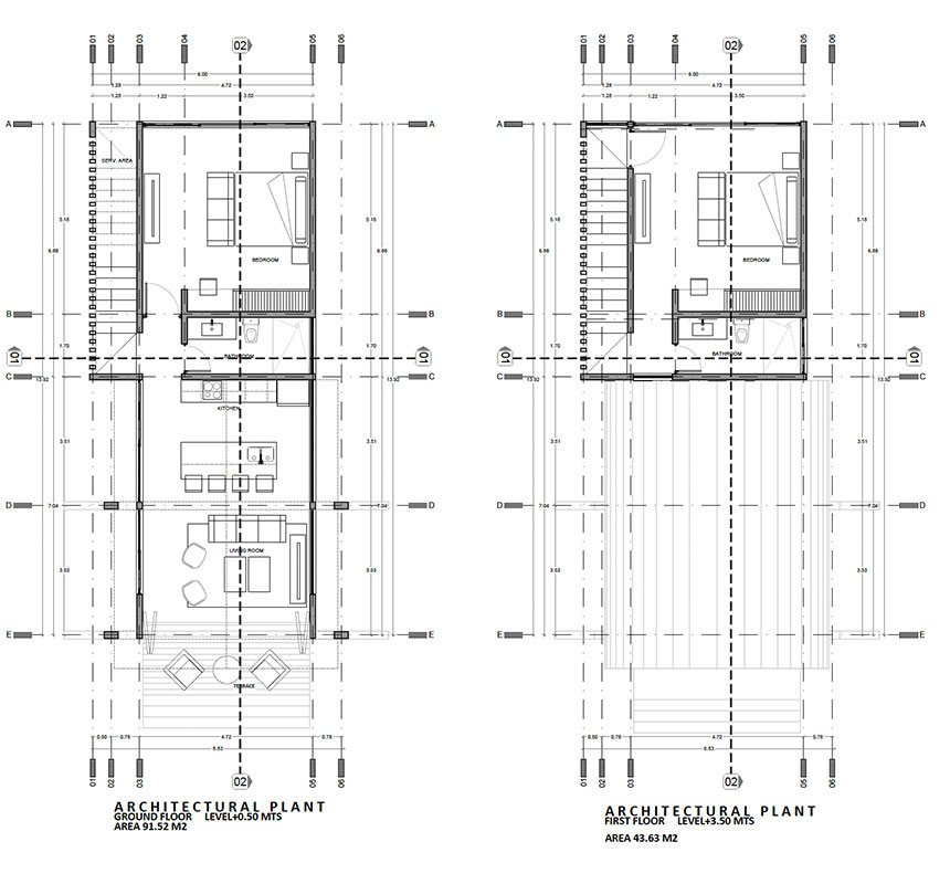 Floorplan Blueprint for Villa Bacab