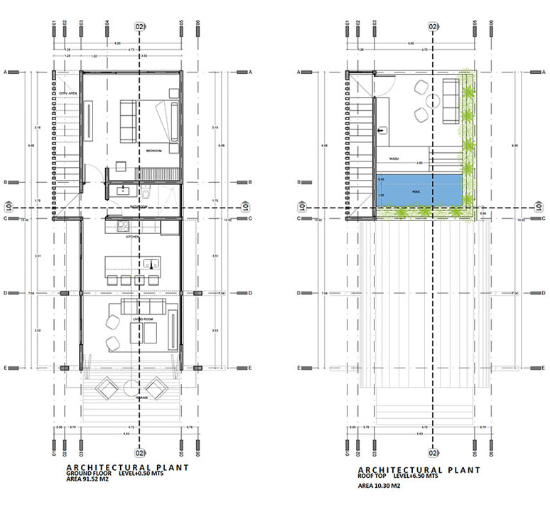 Floorplan Blueprint for Villa Zamna